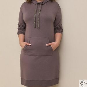 MINI ULTRA SOFT FLEECE HOODIE DRESS